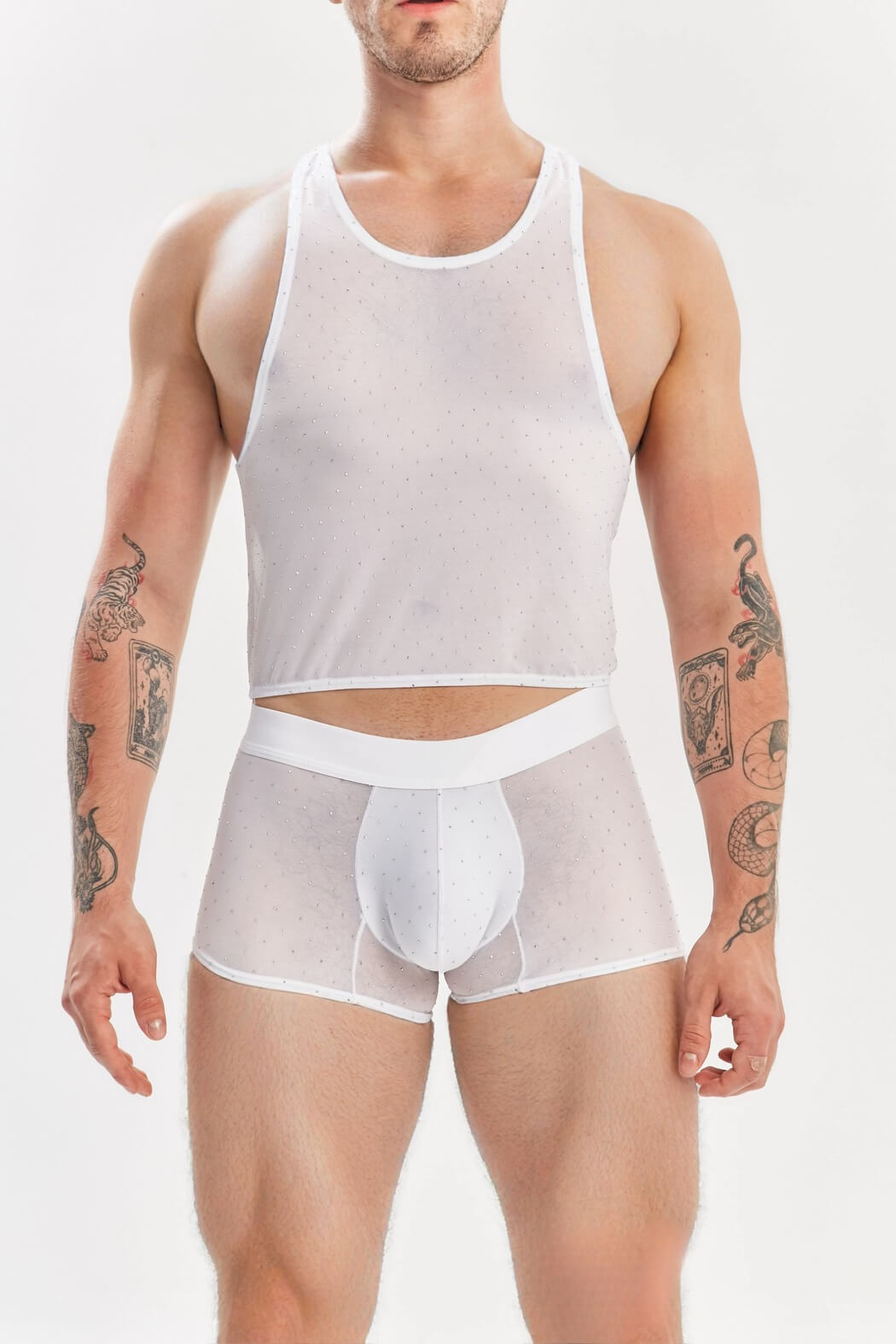Boxer trunk corto hombre plata