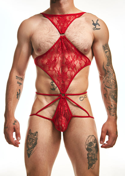 Bodysuit erótico de hombre amoroso