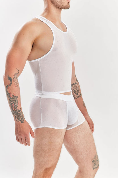 Boxer trunk corto hombre plata