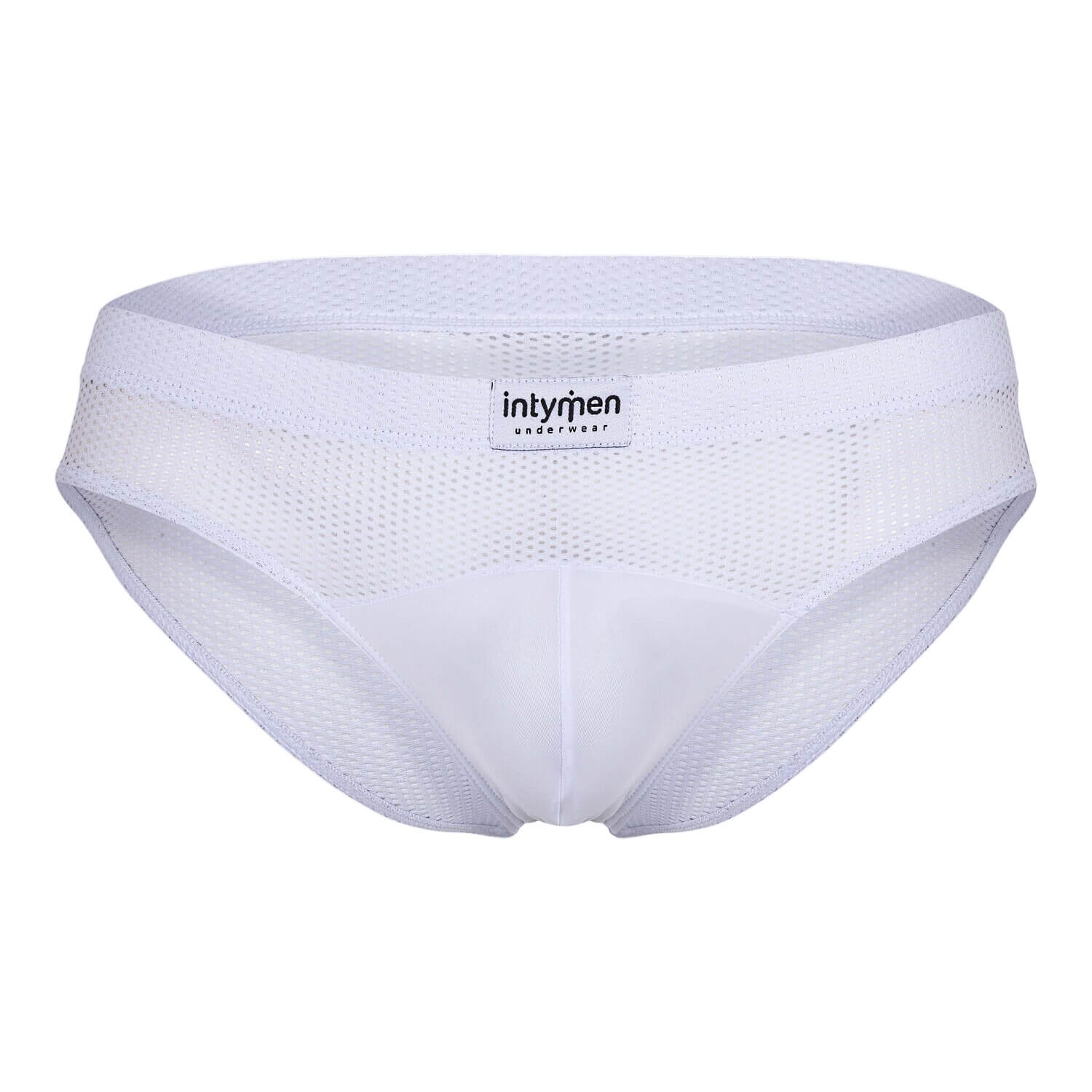 Brief blanco Intymen de malla con logo frontal