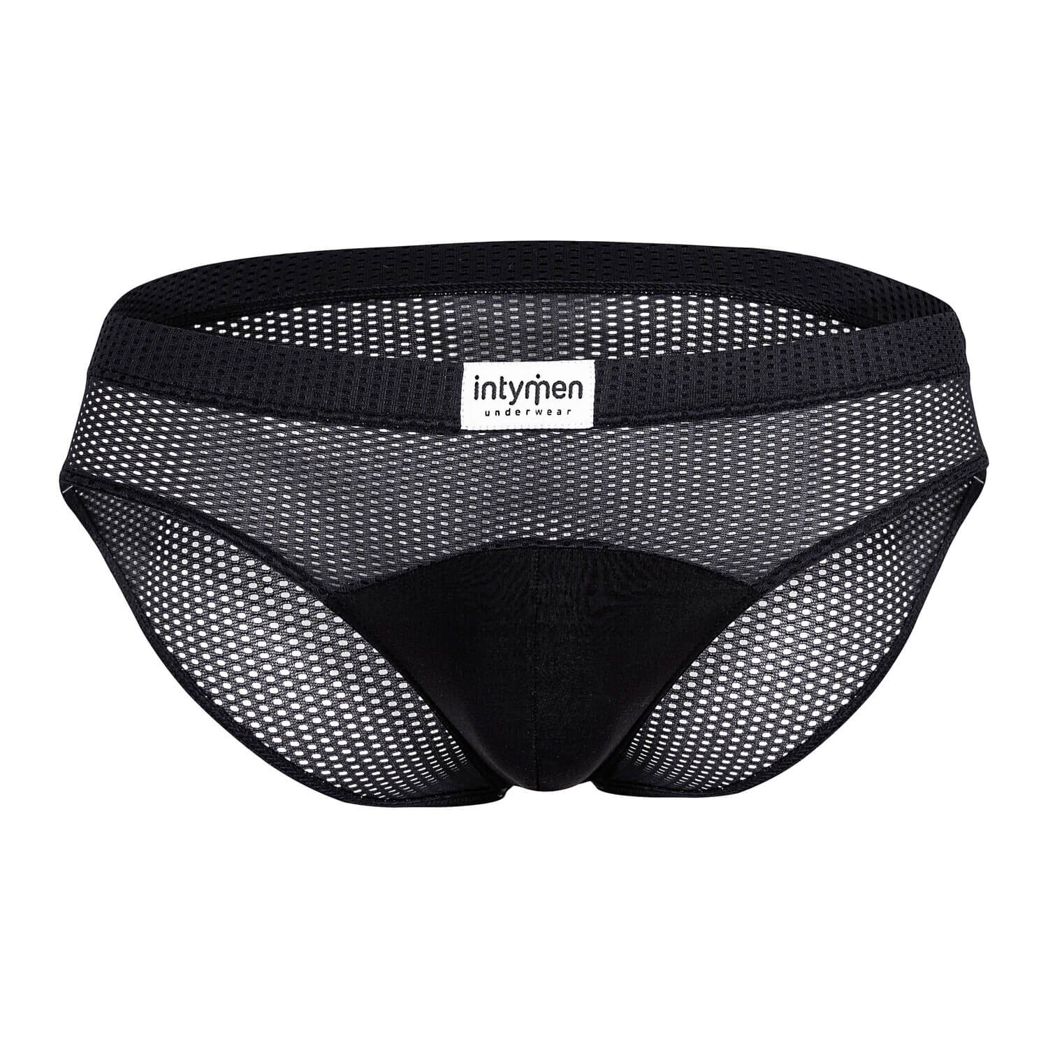 Brief negro Intymen de malla con logo frontal