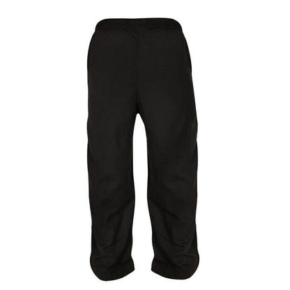 Pantalón negro tipo pijama para hombre con pretina elástica y corte relajado